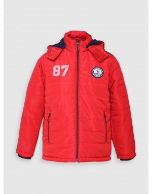 Boys Quilted jacket lava red